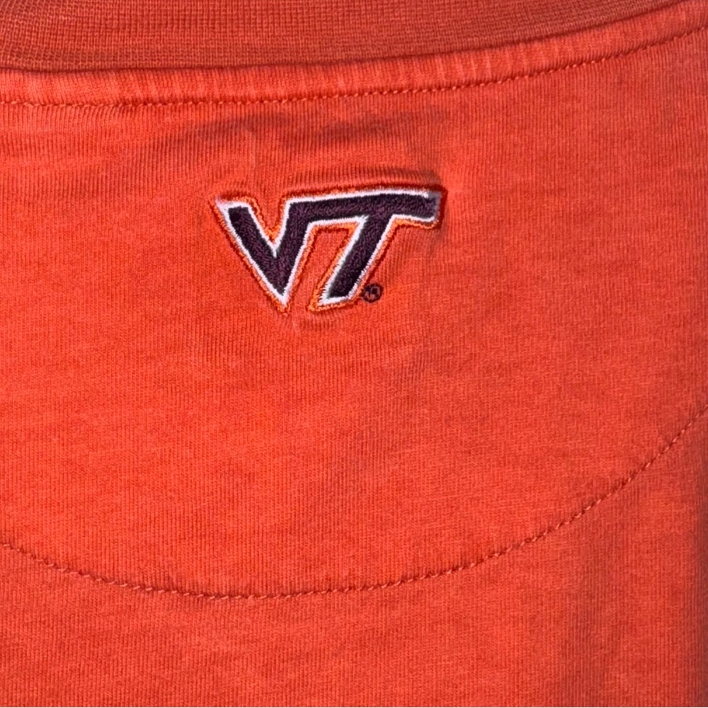 Virginia Tech Hokies Orange & Maroon Long Sleeve Shirt large